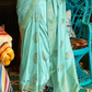 Glossy Nylon Weaving Silk Saree for Festive & Formal Elegance