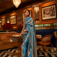 Nylon Satin Saree with Copper Zari Weaving Elegance