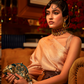 Nylon Satin Saree with Copper Zari Weaving Elegance