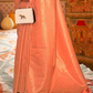 Elegant Kanjivaram Satin Silk Saree with Zari Shine Weaving