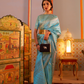 Elegant Kanjivaram Satin Silk Saree with Zari Shine Weaving