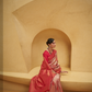 Two-Tone Nylon Woven Silk Saree with Elegant Shine