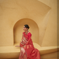 Two-Tone Nylon Woven Silk Saree with Elegant Shine