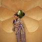 Two-Tone Nylon Woven Silk Saree with Elegant Shine