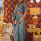 Traditional Kanchipuram Silk Saree with Handloom Weaving Elegance