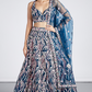 Net Sequins And Thread Embroidery Lehenga Choli Dupatta