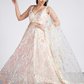 Net Sequins And Thread Embroidery Lehenga Choli Dupatta