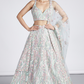 Net Sequins And Thread Embroidery Lehenga Choli Dupatta