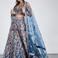 Net Sequins And Thread Embroidery Lehenga Choli Dupatta