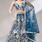 Multi-Sequins Work Net Lehenga for Party Wear