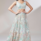 Multi-Sequins Work Net Lehenga for Party Wear