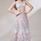 Multi-Sequins Work Net Lehenga for Party Wear