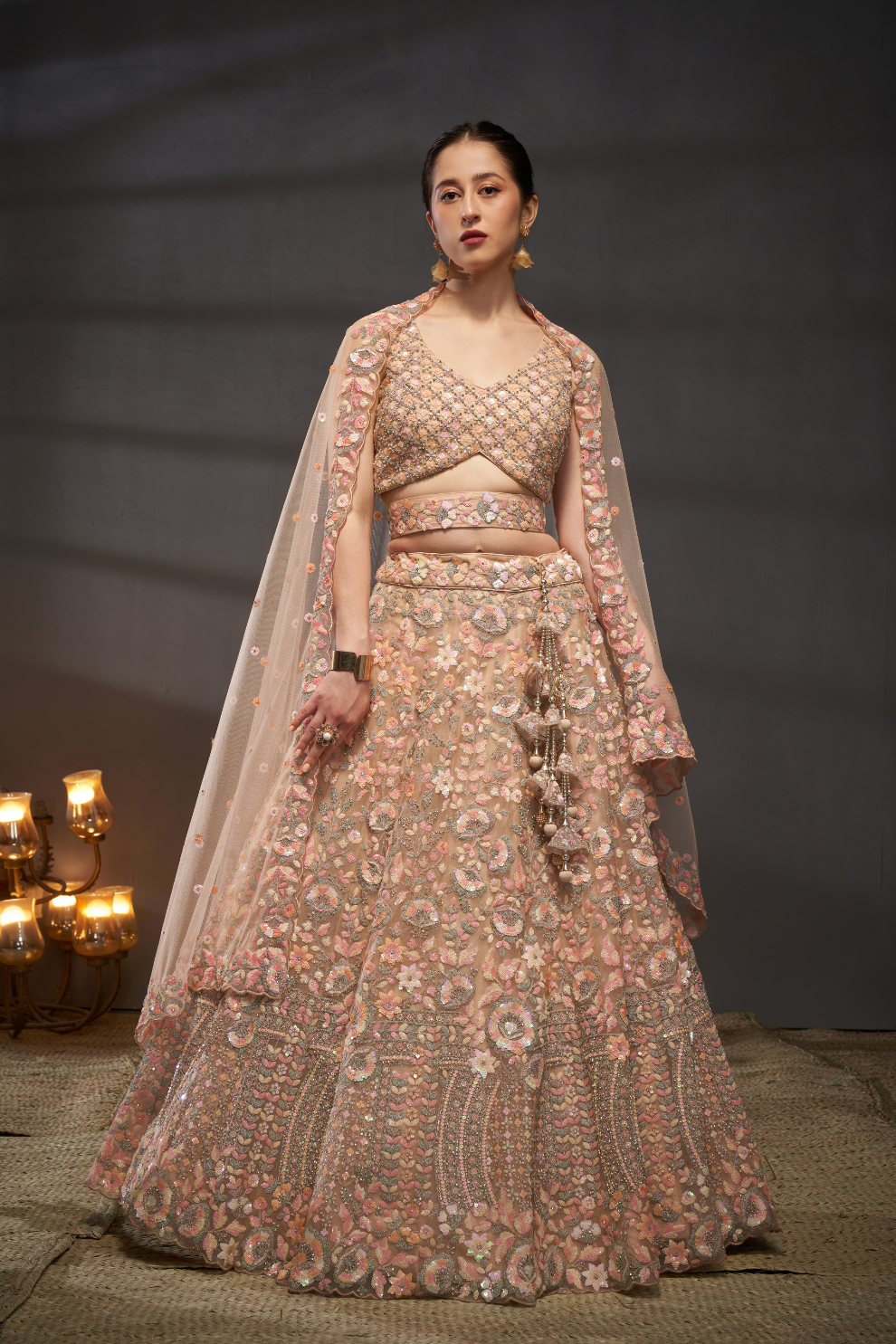 Heavy Zarkan Embroidery Semi-Stitched Lehenga Choli with Dupatta