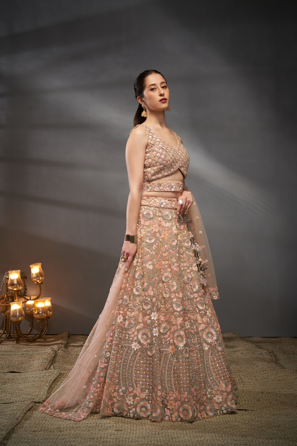 Heavy Zarkan Embroidery Semi-Stitched Lehenga Choli with Dupatta