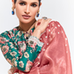 Elegant Tissue Saree with Sequins and Thread Embroidery Work