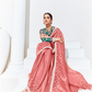 Elegant Tissue Saree with Sequins and Thread Embroidery Work