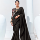 Elegant Tissue Saree with Sequins and Thread Embroidery Work