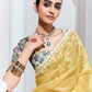 Elegant Tissue Saree with Sequins and Thread Embroidery Work