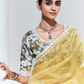 Elegant Tissue Saree with Sequins and Thread Embroidery Work