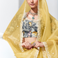 Elegant Tissue Saree with Sequins and Thread Embroidery Work