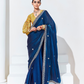 Elegant Tissue Saree with Sequins and Thread Embroidery Work