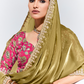 Elegant Tissue Saree with Sequins and Thread Embroidery Work