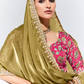 Elegant Tissue Saree with Sequins and Thread Embroidery Work