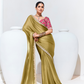 Elegant Tissue Saree with Sequins and Thread Embroidery Work
