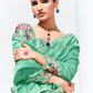 Elegant Tissue Saree with Sequins and Thread Embroidery Work