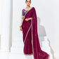 Elegant Tissue Saree with Sequins and Thread Embroidery Work