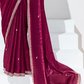 Elegant Tissue Saree with Sequins and Thread Embroidery Work