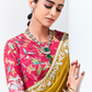 Elegant Tissue Saree with Sequins and Thread Embroidery Work