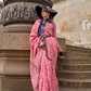 Organza Parsi Handloom Weaving Silk Saree with Delicate Heritage Detailing