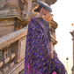 Organza Parsi Handloom Weaving Silk Saree with Delicate Heritage Detailing