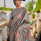 Organza Parsi Handloom Weaving Silk Saree with Delicate Heritage Detailing