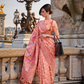 Organza Parsi Handloom Weaving Silk Saree with Delicate Heritage Detailing