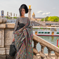 Organza Parsi Handloom Weaving Silk Saree with Delicate Heritage Detailing
