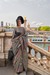 Organza Parsi Handloom Weaving Silk Saree with Delicate Heritage Detailing