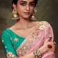 Heavy Embroidered Designer Silk Saree for Elegant Occasions