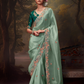 Heavy Embroidered Designer Silk Saree for Elegant Occasions