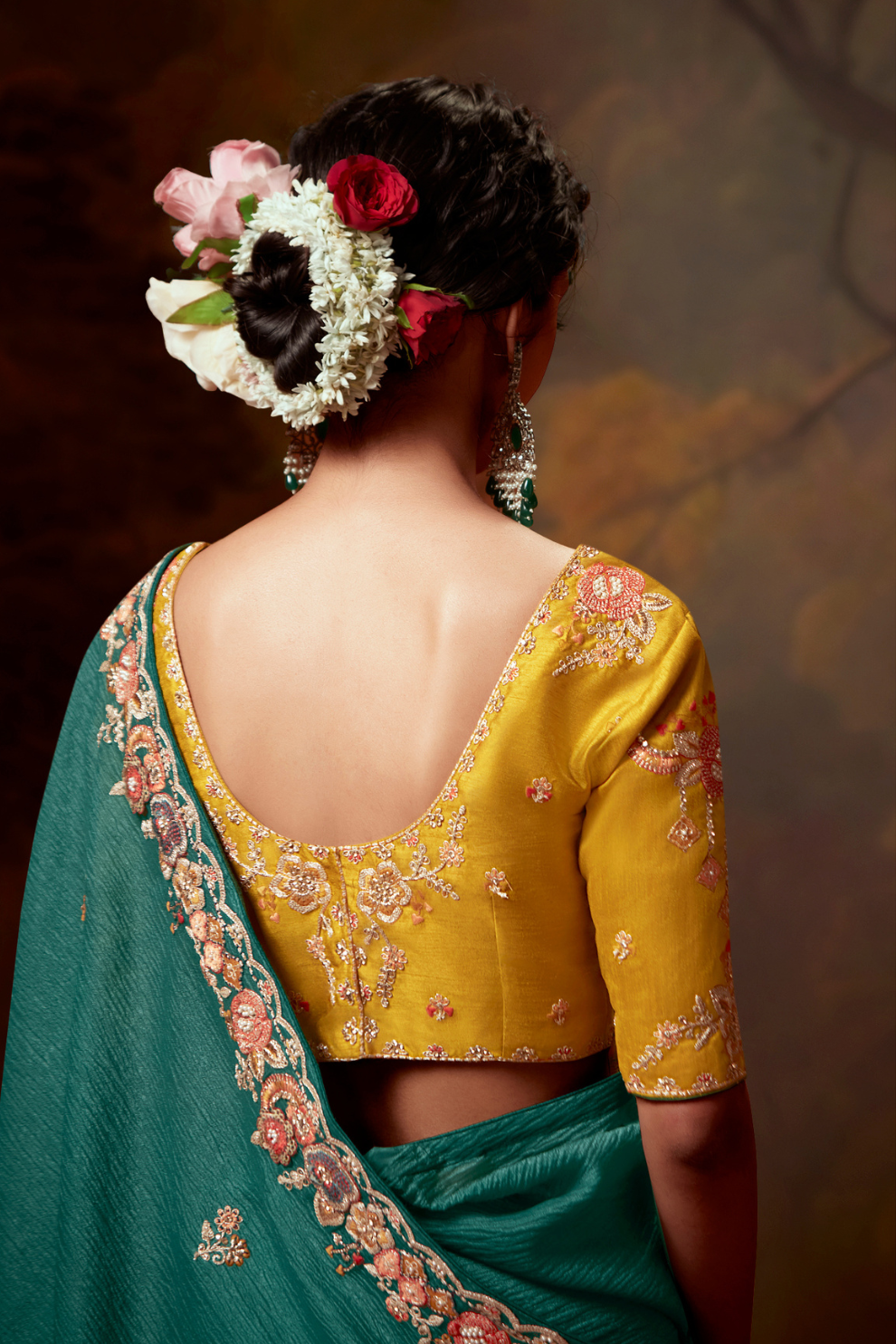Heavy Embroidered Designer Silk Saree for Elegant Occasions