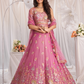 Designer Organza Embroidered Lehenga Choli with Glamorous Sequins