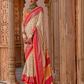 Banarasi Georgette Satin Saree with Artistic Print Detailing
