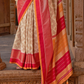 Banarasi Georgette Satin Saree with Artistic Print Detailing