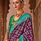 Banarasi Georgette Satin Saree with Artistic Print Detailing