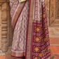 Banarasi Georgette Satin Saree with Artistic Print Detailing