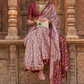 Banarasi Georgette Satin Saree with Artistic Print Detailing