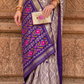 Banarasi Georgette Satin Saree with Artistic Print Detailing
