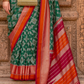 Banarasi Georgette Satin Saree with Artistic Print Detailing