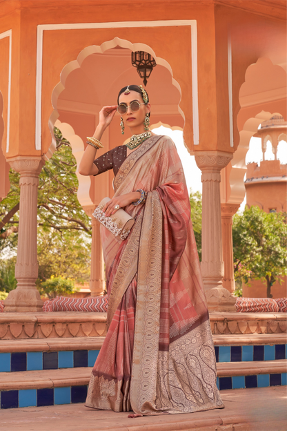 Traditional Saree Crafted in Polyester Viscose Silk Fabric